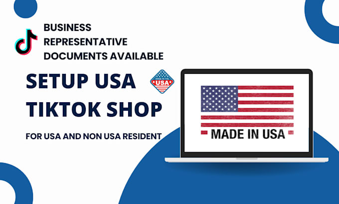 Gig Preview - Do tiktok shop setup be your tik tok shop business representative for non usa