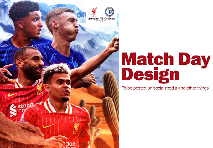 Gig Preview - Design a sports match day for social media posts