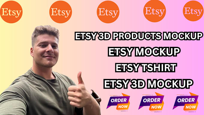 Gig Preview - Do attractive etsy 3d products mockup, etsy tshirt, tshirt mockup, etsy mockup