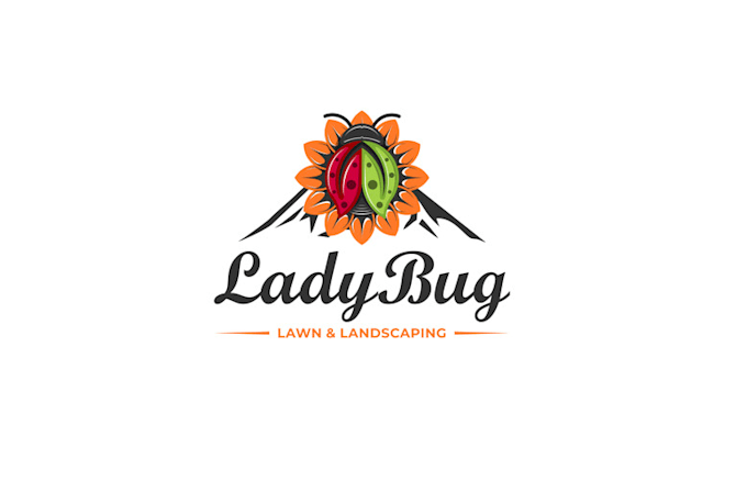 Gig Preview - Creative ladybug lawn service logo design