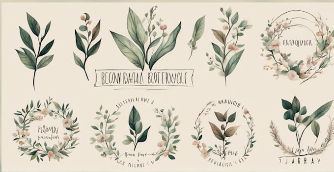 Gig Preview - Design a hand drawn botanical boho logo