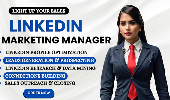 Gig Preview - Be your high ticket sales closer b2b linkedin marketing manager, sales agent