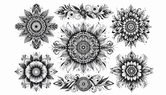 Bestseller - create tattoo design with mandala, flowers or custom