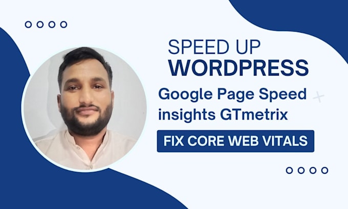 Gig Preview - Speed up wordpress and fix core web vitals for pagespeed insights gtmetrix