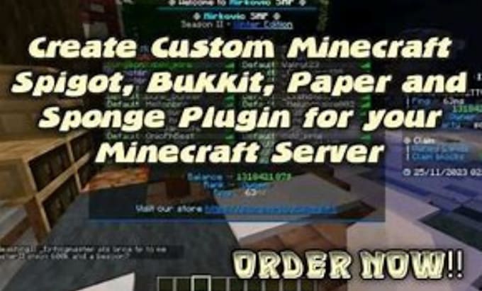 Gig Preview - Create any minecraft plugin you wish for spigot and bukkit