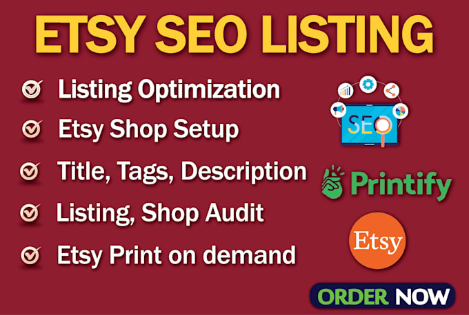 Gig Preview - Rewrite your etsy SEO listing to top rank, boost sales and do shop setup