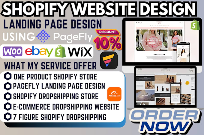 Bestseller - build design create shopify website one product dropshipping store landing page