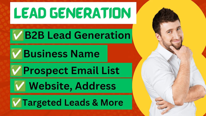 Gig Preview - Do expert lead generation services to boost your sales