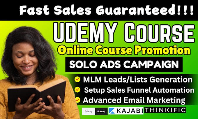 Bestseller - do udemy course promotion with USA youtube video to boost sign up with solo ads