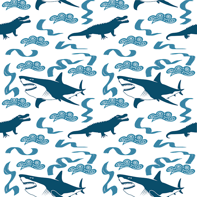 Gig Preview - Draw elegant animal vector seamless pattern design