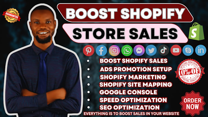 Gig Preview - Do shopify promotion shopify store boost shopify sales shopify marketing traffic