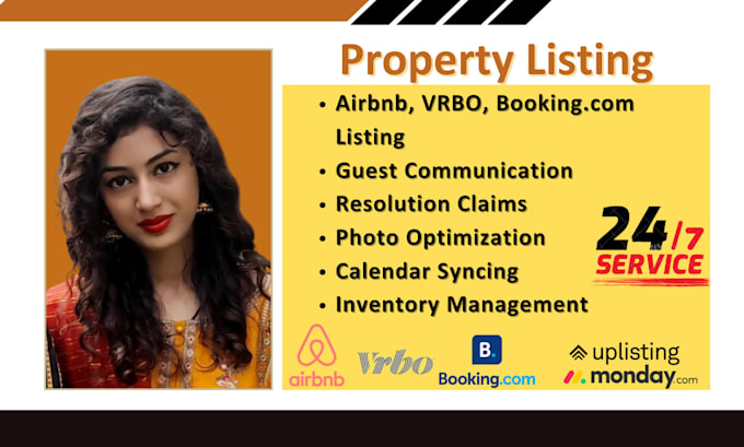 Gig Preview - List your property on airbnb, vrbo and booking com