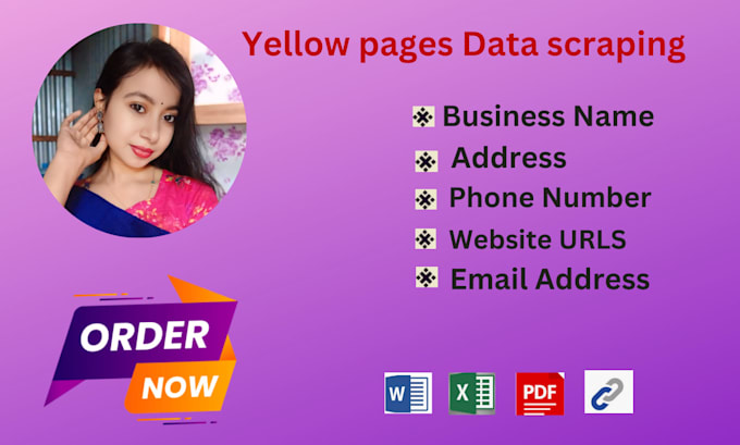 Gig Preview - Be your yellow pages data scrapping expert