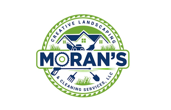 Bestseller - landscaping cleaning company logo design