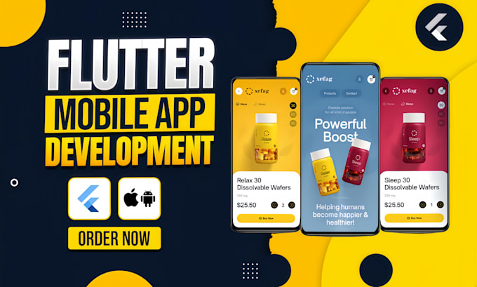 Bestseller - develop flutter mobile app development android or ios app flutterflow developer