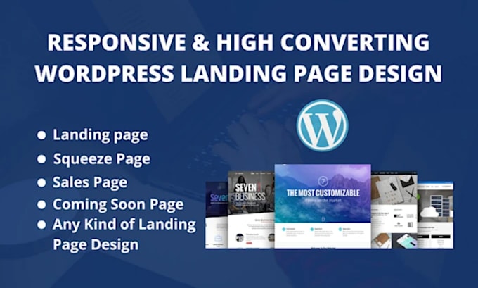 Gig Preview - Design a responsive wordpress landing page using elementor