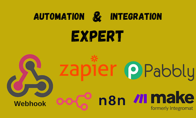 Gig Preview - Setup fix zapier integration and automation integromat webhook make n8n pabbly