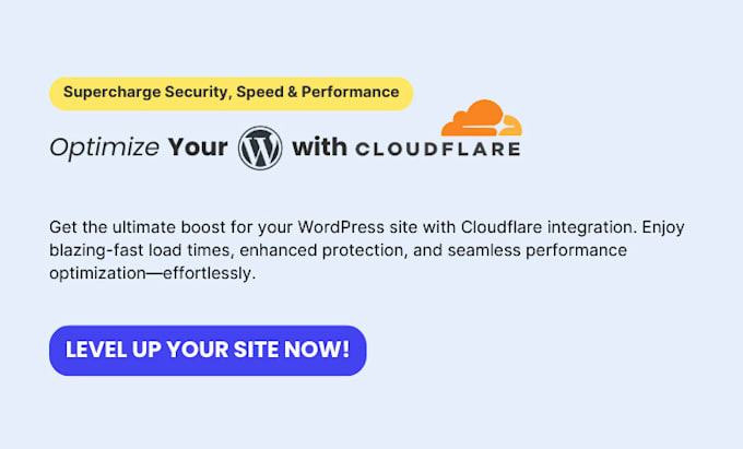 Gig Preview - Set up cloudflare on your wordpress site for speed and security