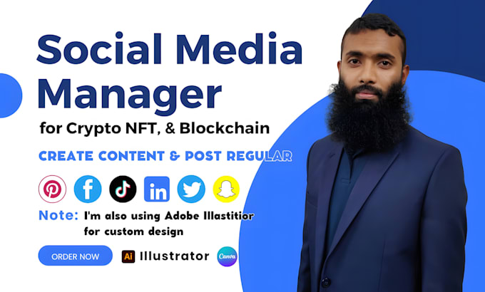 Gig Preview - Be your blockchain, crypto, token, web3 social media manager