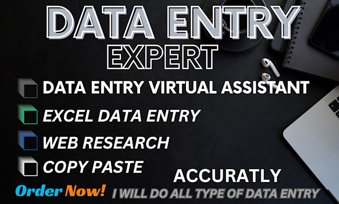 Gig Preview - Do all type of data entry, PDF converter, copy paste work