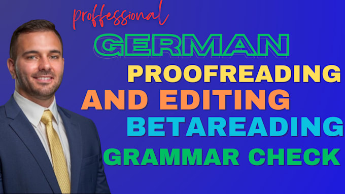 Gig Preview - Proofread and edit any german and english text, for amazon ingramspark lulu