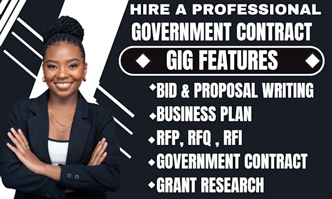 Gig Preview - Write winning government contract proposal, bid proposal, rfp, rfq and grant