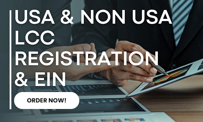 Gig Preview - Do USA llc registration for non resident wyoming with ein number trademark