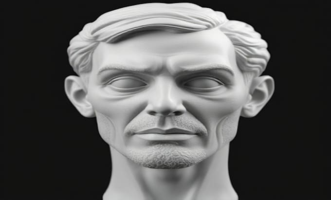 Gig Preview - Do professional 3d head bust head,  bust model 3d face 3d mask for 3d printing