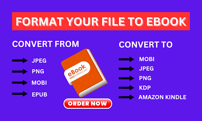 Gig Preview - Convert PDF to epub ebook conversion paperback formatting ingramspark mobi