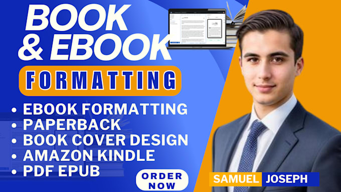 Gig Preview - Be format your ebook for amazon KDP, paperback formatting, ebook formatting