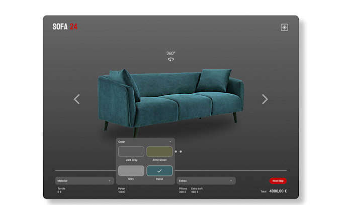 Gig Preview - Build top 3d animated website with 3d product configurator, threejs, webgl