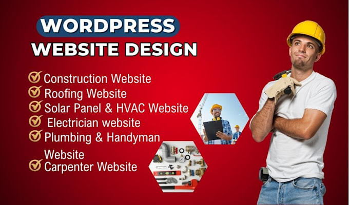 Gig Preview - Create construction, solar, plumbing, hvac, and handyman wordpress website