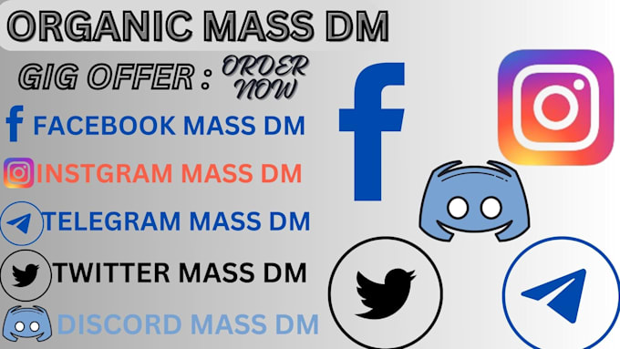 Gig Preview - Send facebook dms, instagram mass dm, discord mass dm, bulk sms