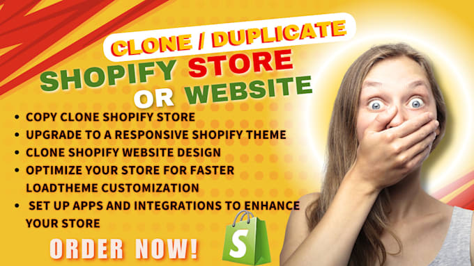 Gig Preview - Clone, duplicate, and upgrade your shopify store or theme