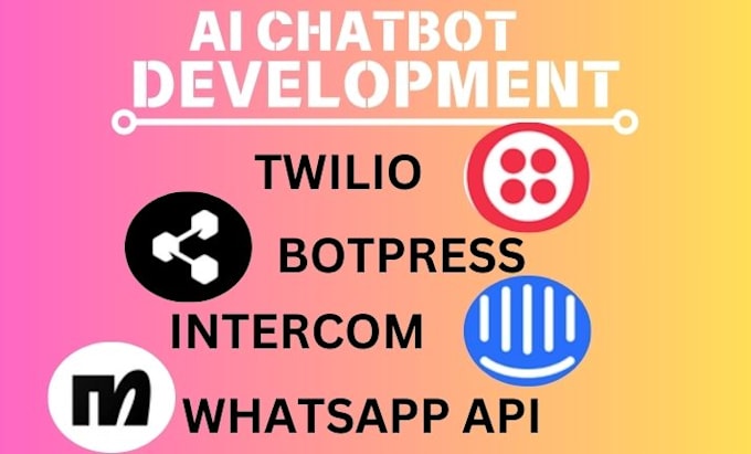 Gig Preview - Create manychat chatbot, twilio, intercom, botpress, whatsapp api