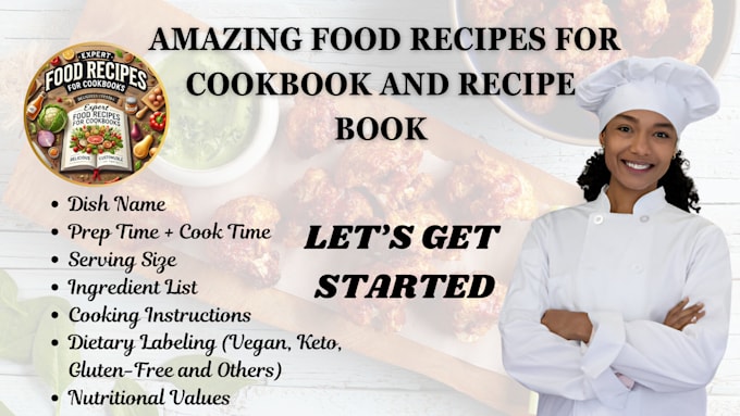 Gig Preview - Write amazing food recipes for recipe book and cookbook