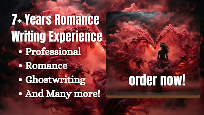 Gig Preview - Ghostwrite thriller romance, erotic story, romance novel, nonfiction ebook