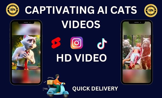 Gig Preview - Create stunning and viral ai cat short and videos for you