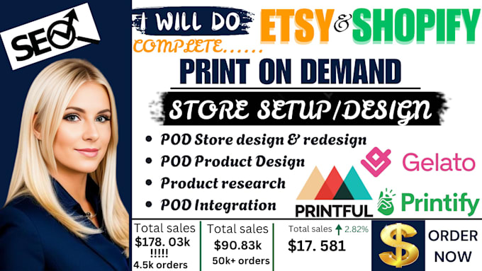 Bestseller - do etsy shopify print on demand store, etsy printify store, shopify pod website