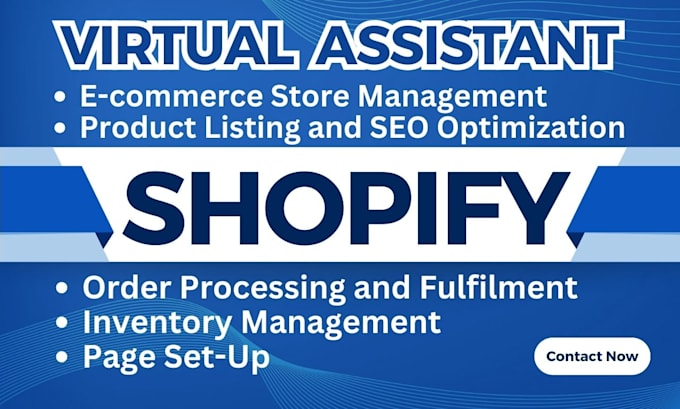 Gig Preview - Be your shopify store manager shopify virtual assistant sale marketing VA USA UK