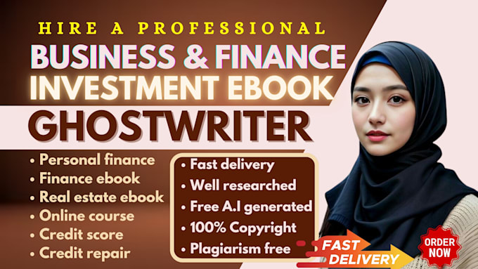 Gig Preview - Ghostwrite your business, finance and investment ebook