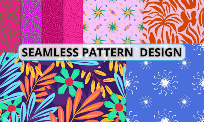 Gig Preview - Design perfect seamless pattern, product packages design textile, jewelry