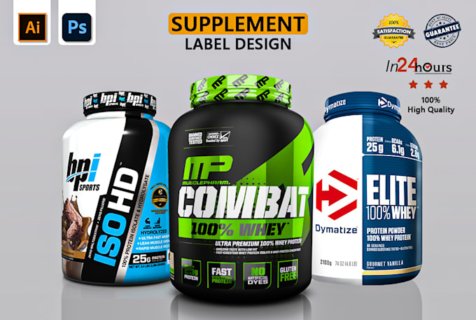 Gig Preview - Do product label design and supplement label design