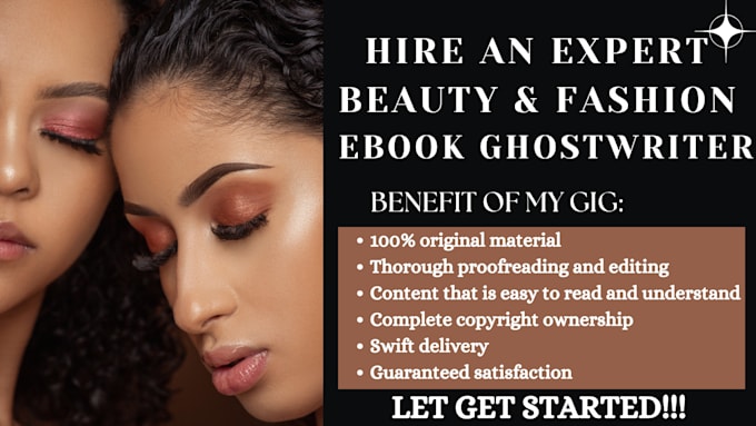 Gig Preview - Write 30k words beauty tips, fashion ebook, skincare, hair care, make up, ebook