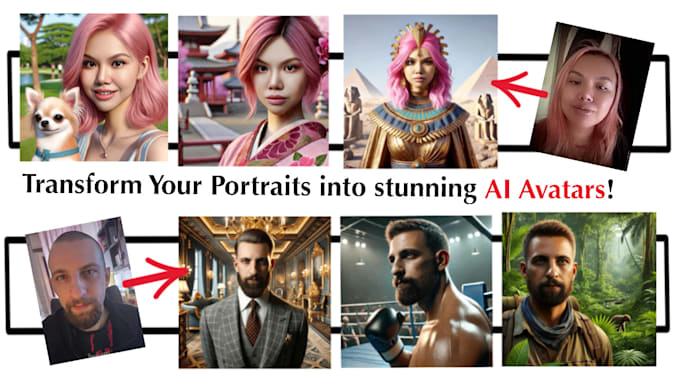 Gig Preview - Transform you into unique ai gernerated avatars