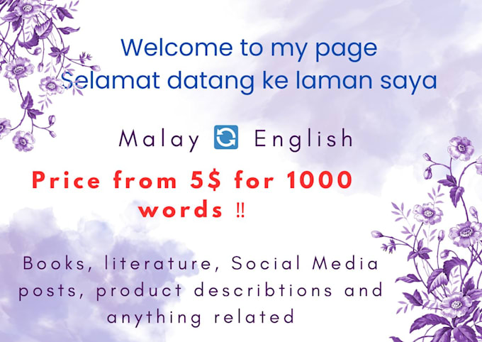 Bestseller - do translating, subtitling and transcribing from malay to english and vice versa