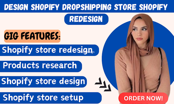 Gig Preview - Design stunning dubai shopify dropshipping store ecommerce website to boost sale