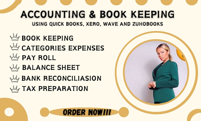 Bestseller - do bookkeeping, accounting in xero, quickbooks, wave and financial planning