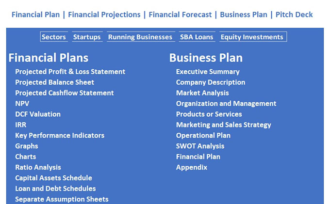 Gig Preview - Prepare financial projections, financial plans, proforma and pitch deck