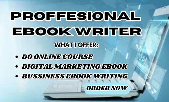 Gig Preview - Create ebook online course, business ebook, digital marketing, ebook writer